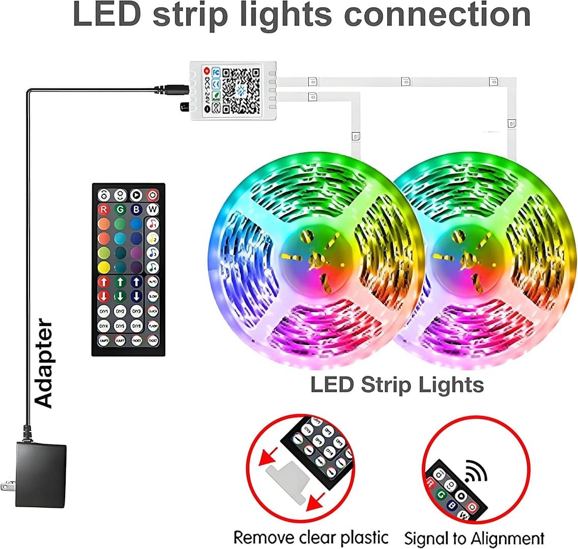 Led Lights for Bedroom 100ft (2 Rolls of 50ft) Music Sync Color Changing Strip Lights with Remote - Image 4